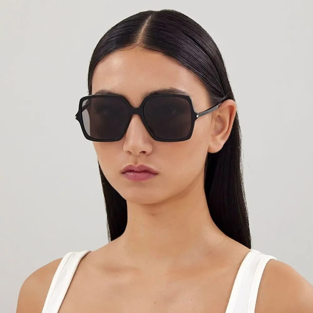 SALE! NEW Saint Laurent SL591 001 Black Square Oversized Women Sunglasses